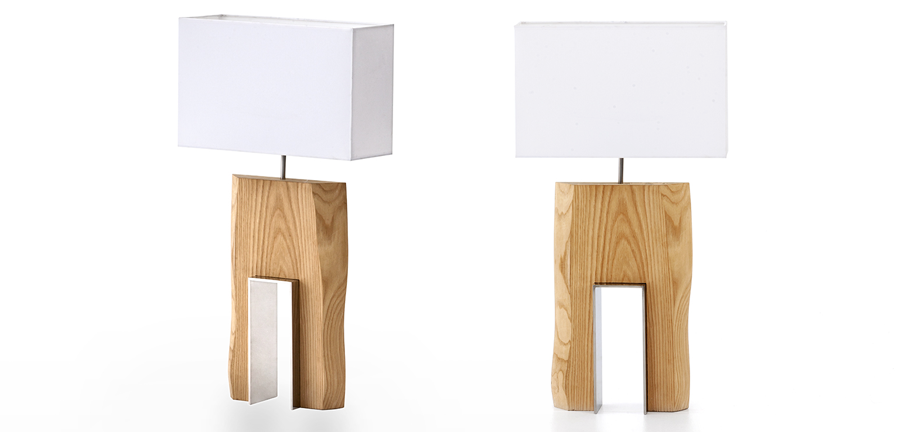 lampara de mesa de madera